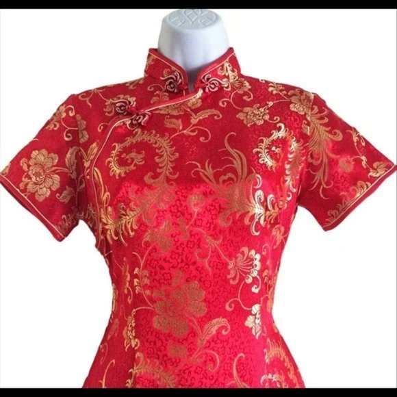 Vintage GOLDEN DRAGON Traditional Cheongsam Dress - Picture 3 of 9